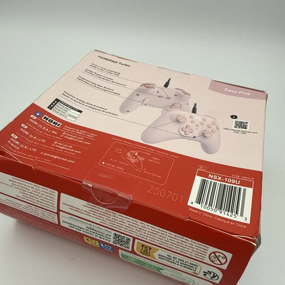 Hori Horipad Turbo for Nintendo Switch 2 in Cozy Pink Open Box